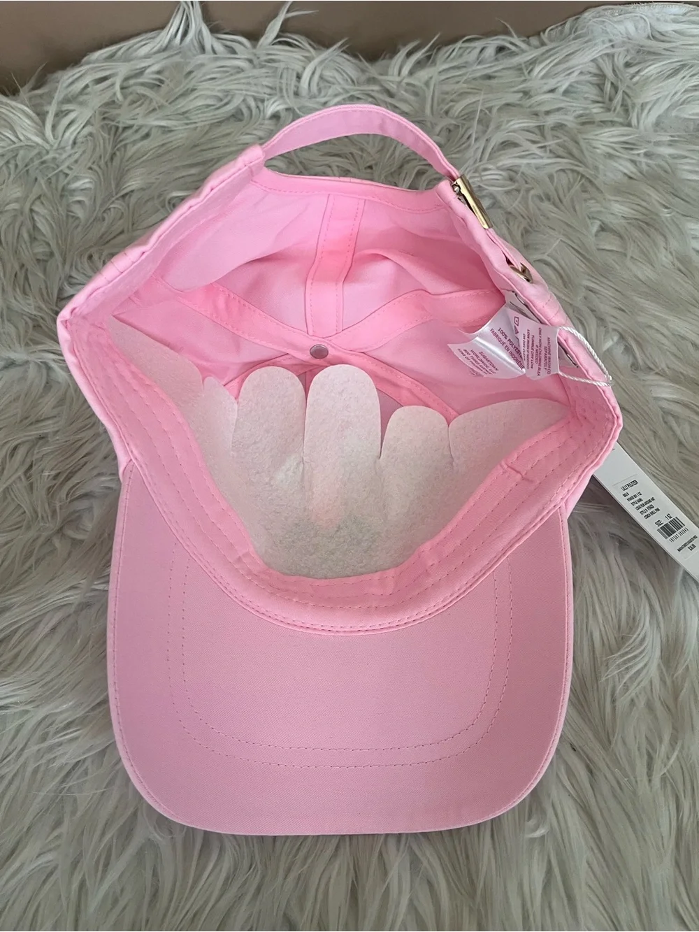 {Lilly Pulitzer} Logo Run Around Hat in Conch Shell Pink - Womens OS - NWT